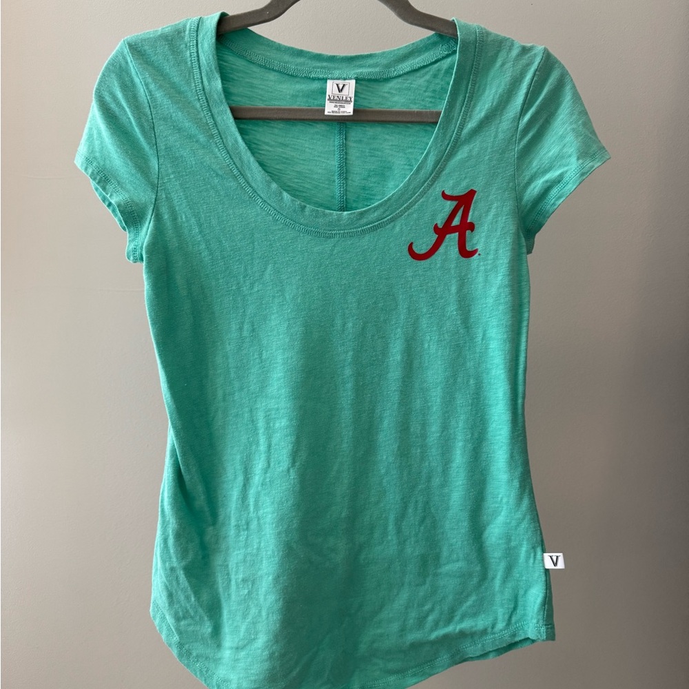 V-Neck Green Women's Top Alabama football